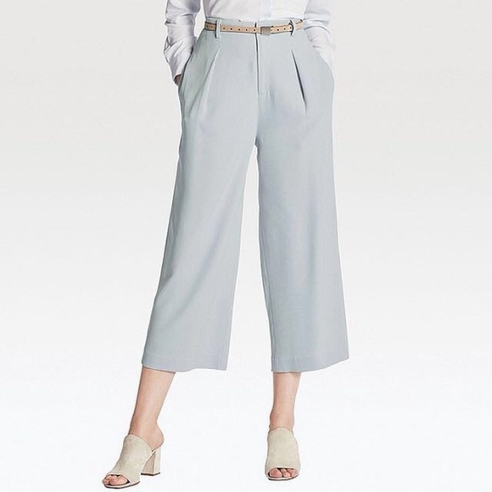 UNIQLO Light Blue Wide Leg Ankle Pants